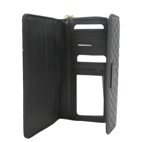 GUCCI Microguccissima Leather Wallet Black 449364