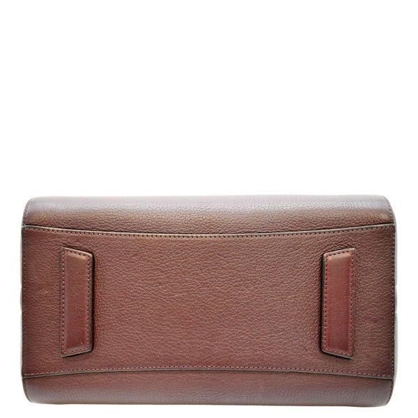 GIVENCHY Antigona Small Aubergine Leather Shoulder Bag Burgundy