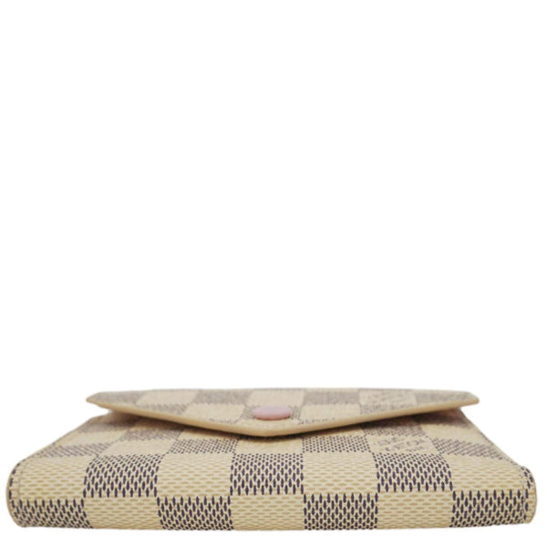 LOUIS VUITTON Victorine Damier Azur Wallet Rose Ballerine