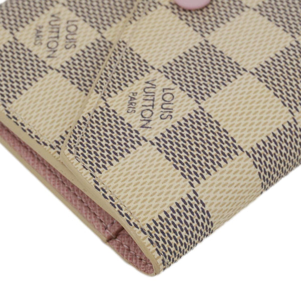 LOUIS VUITTON Victorine Damier Azur Wallet Rose Ballerine