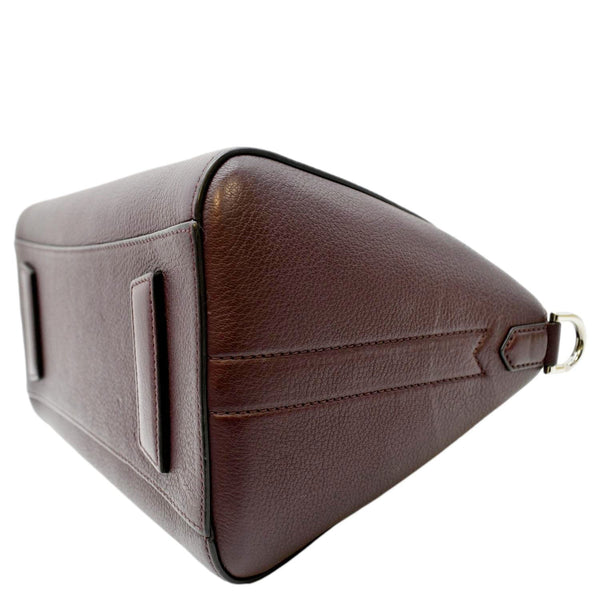GIVENCHY Antigona Small Aubergine Leather Shoulder Bag Burgundy