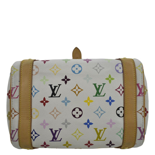 LOUIS VUITTON Priscilla Monogram Multicolore Canvas Satchel Bag White