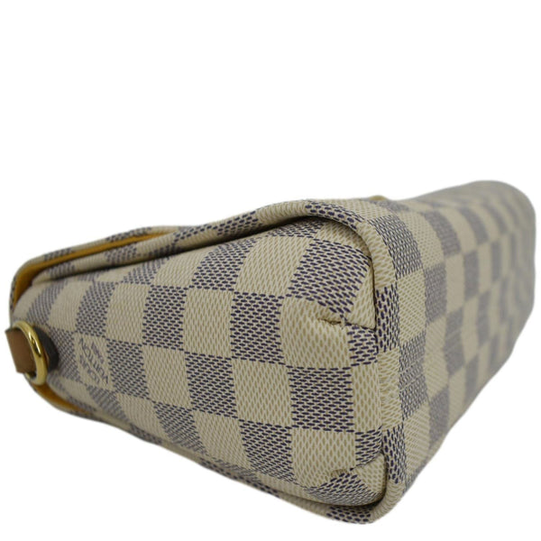 LOUIS VUITTON Croisette Damier Azur Satchel Crossbody Bag White