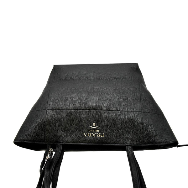 PRADA Leather Tote Bag Black