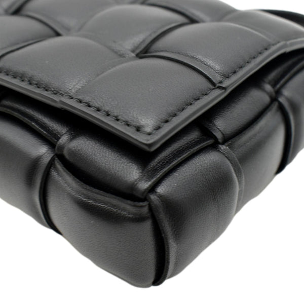 BOTTEGA VENETA Padded Cassette Leather Crossbody Bag Black