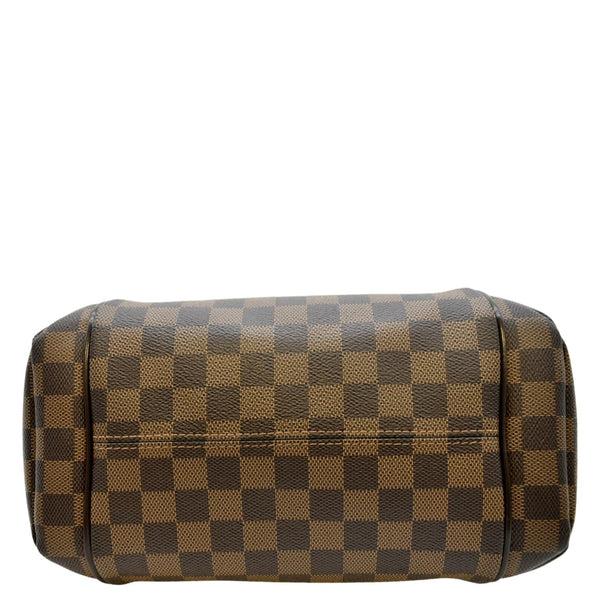 Bottom View of LV Damier Ebene Tote Shoulder Bag Brown