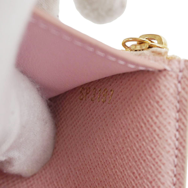 LOUIS VUITTON Victorine Damier Azur Wallet Rose Ballerine