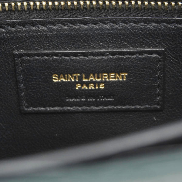 YVES SAINT LAURENT Cassandra  Embossed Leather Shoulder Bag Green