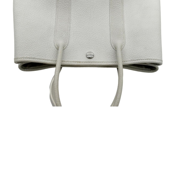 HERMES Garden Party Leather Tote Bag White