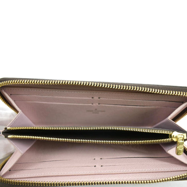 LOUIS VUITTON Clemence Monogram Canvas Zippy Wallet Brown