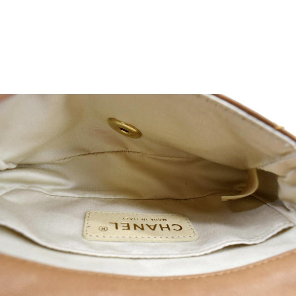 CHANEL Marine Charms Mini Quilted Leather Crossbody Bag Dark Beige