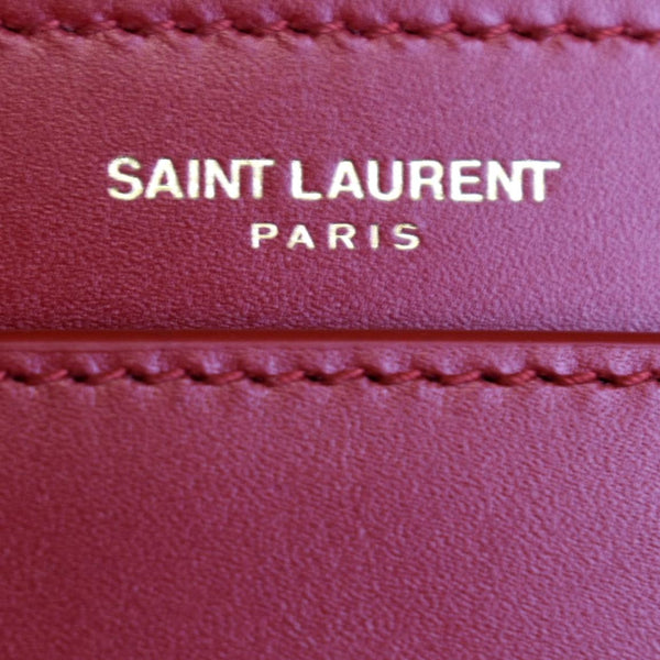 YVES SAINT LAURENT Le Maillon Smooth Leather Shoulder Bag Red