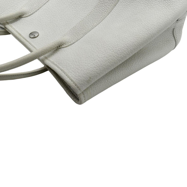 HERMES Garden Party Leather Tote Bag White