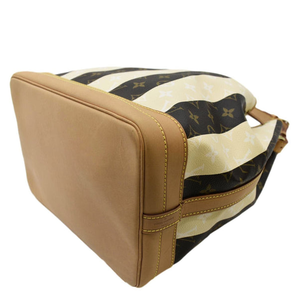 LOUIS VUITTON Noe Monogram Rayures Shoulder Bag Ivory