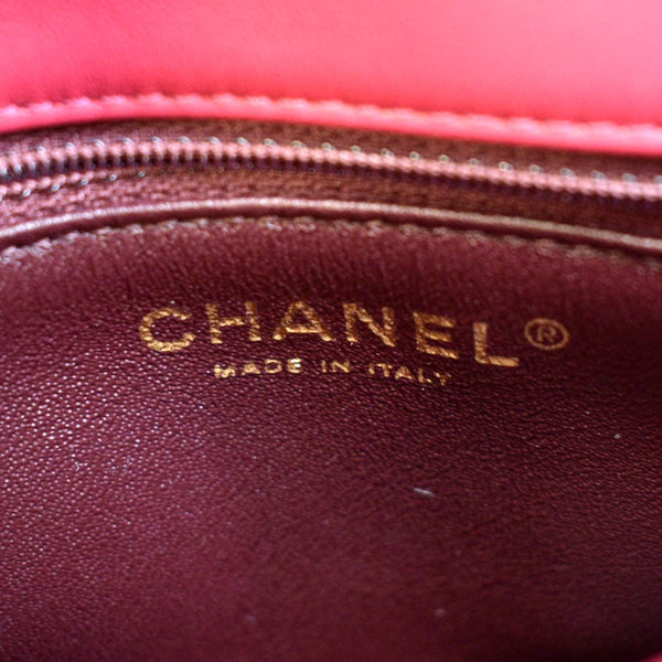 CHANEL Trendy CC Top Handle Flap Quilted Leather Shoulder Bag Pink