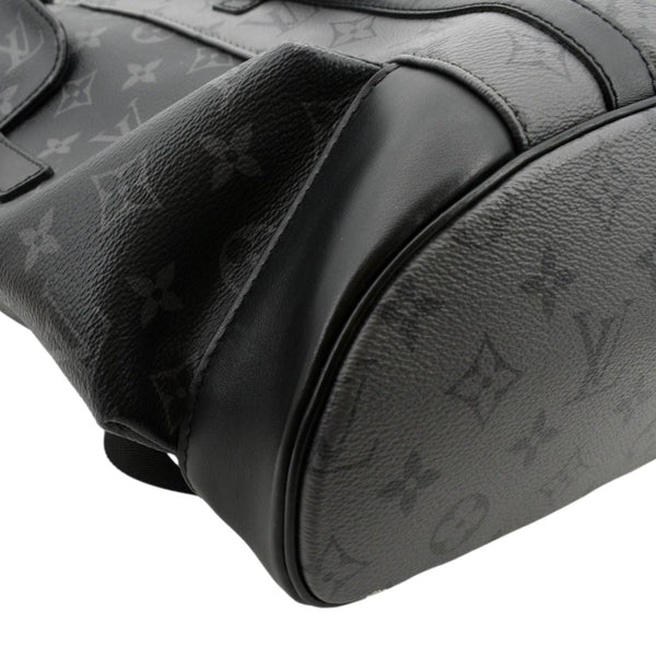 LOUIS VUITTON Christopher PM Reverse Monogram Eclipse Backpack Bag Black
