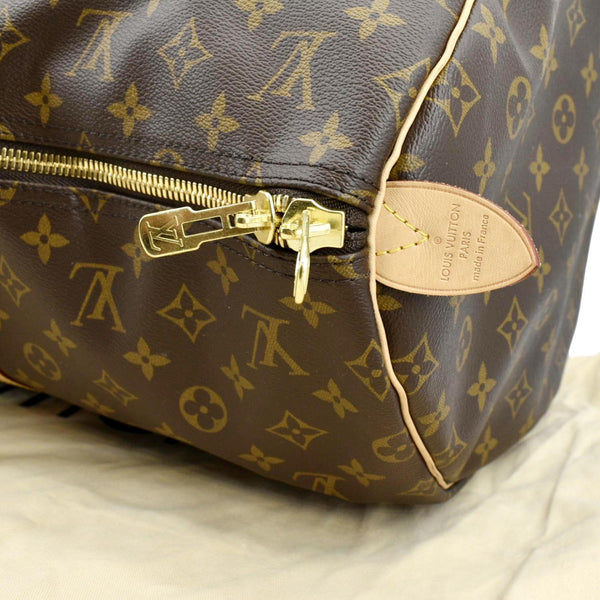 LOUIS VUITTON Keepall 55 Monogram Canvas Bostan Bag Brown