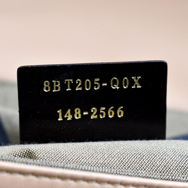 FENDI Claudia Pequin Embossed Leather Crossbody Bag Beige