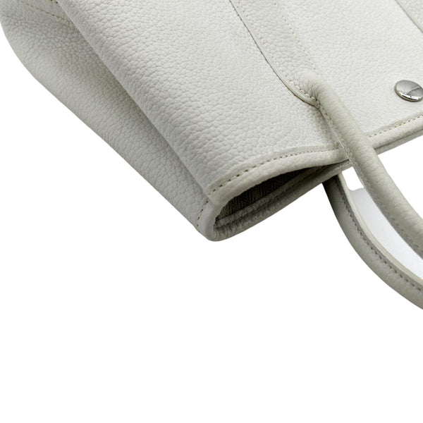 HERMES Garden Party Leather Tote Bag White