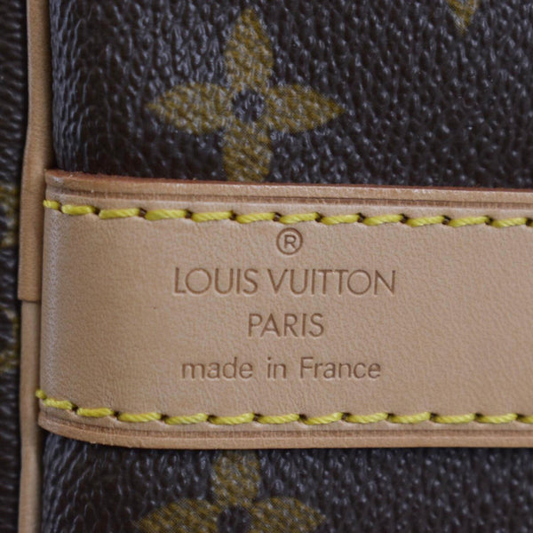LOUIS VUITTON Keepall Bandouliere 55 Monogram Canvas Travel Bag Brown