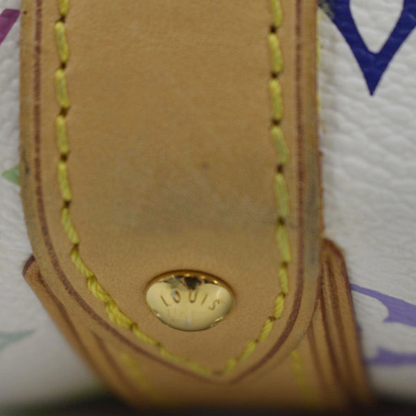 LOUIS VUITTON Priscilla Monogram Multicolore Canvas Satchel Bag White