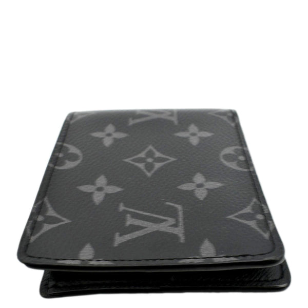 LOUIS VUITTON Monogram Eclipse Canvas Multiple Mens Wallet Black/Grey