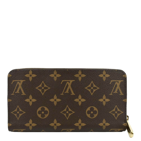 LOUIS VUITTON Zip Around Monogram Canvas Wallet Brown