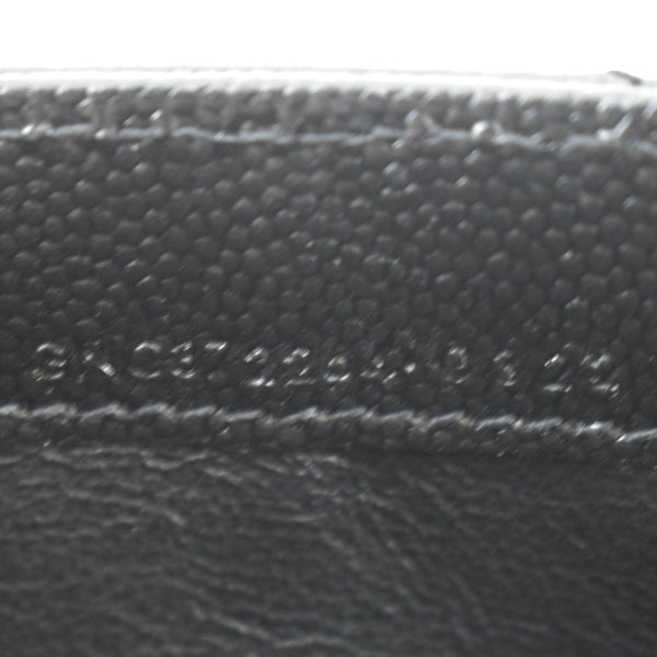 YVES SAINT LAURENT Monogram Grain De Poudre Leather Wallet Black