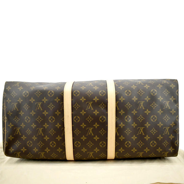 LOUIS VUITTON Keepall 55 Monogram Canvas Bostan Bag Brown