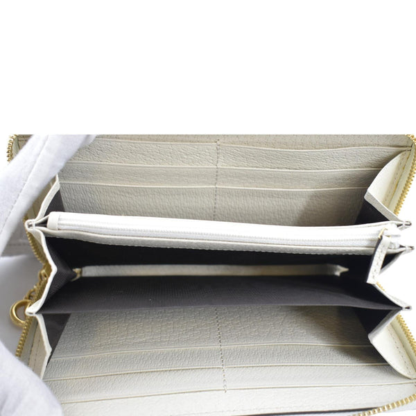 GUCCI Ophidia Flora Web GG Continental Supreme Canvas Wallet Beige 523154