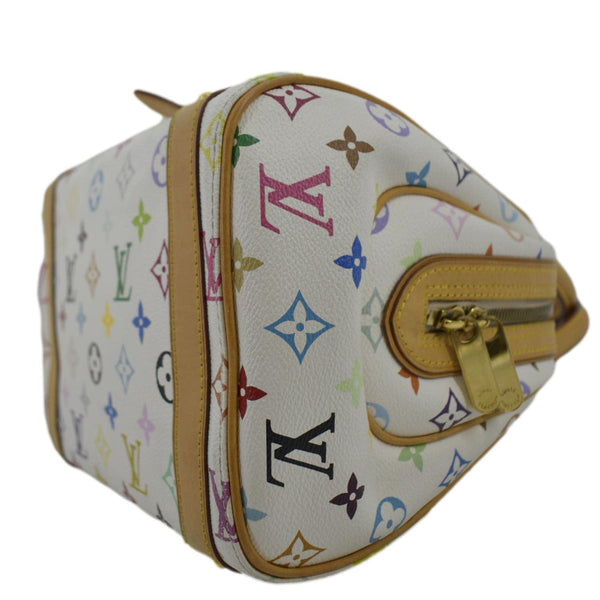 LOUIS VUITTON Priscilla Monogram Multicolore Canvas Satchel Bag White