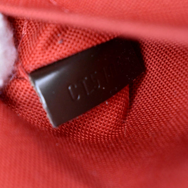 LOUIS VUITTON Alma BB Damier Ebene Satchel Crossbody Bag Brown