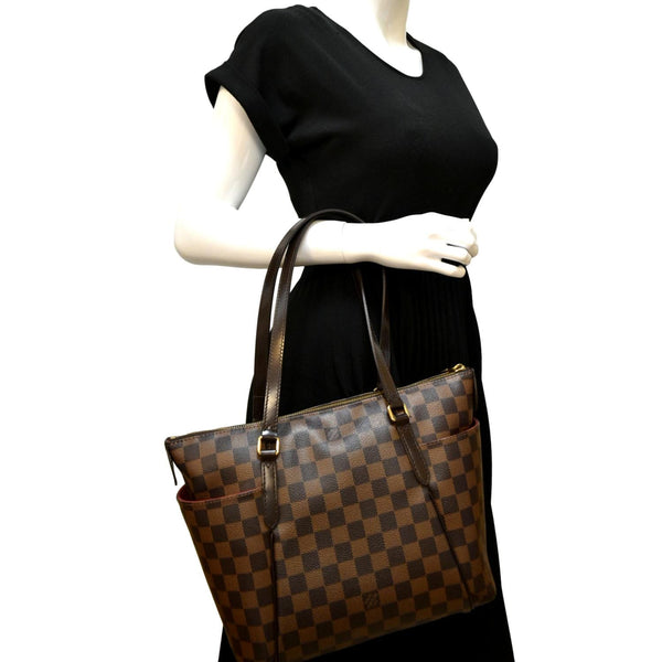 LV Totally PM Damier Ebene Tote Shoulder Bag Hand Carry