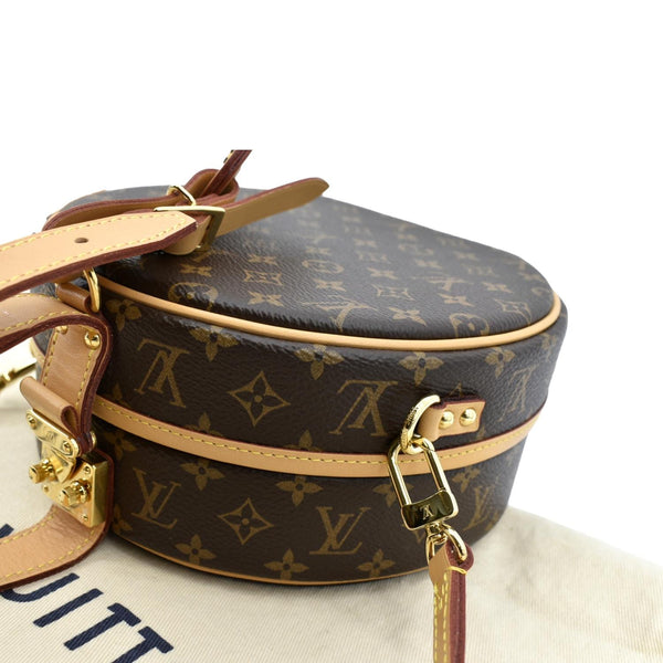 LOUIS VUITTON Petite Boite Chapeau Monogram Canvas Shoulder Bag Brown