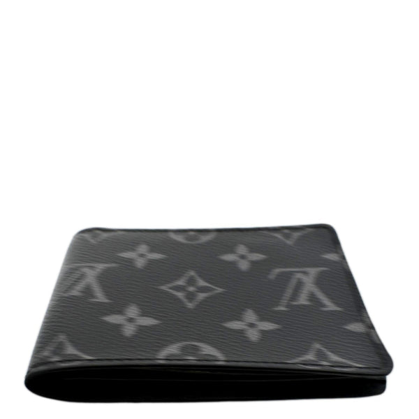LOUIS VUITTON Monogram Eclipse Canvas Multiple Mens Wallet Black/Grey