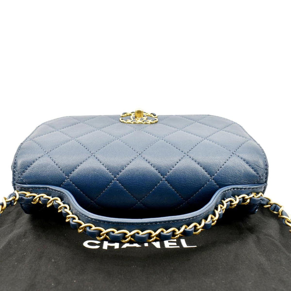 Chanel Infinity Chain Quilted Leather Crossbody Bag - Top