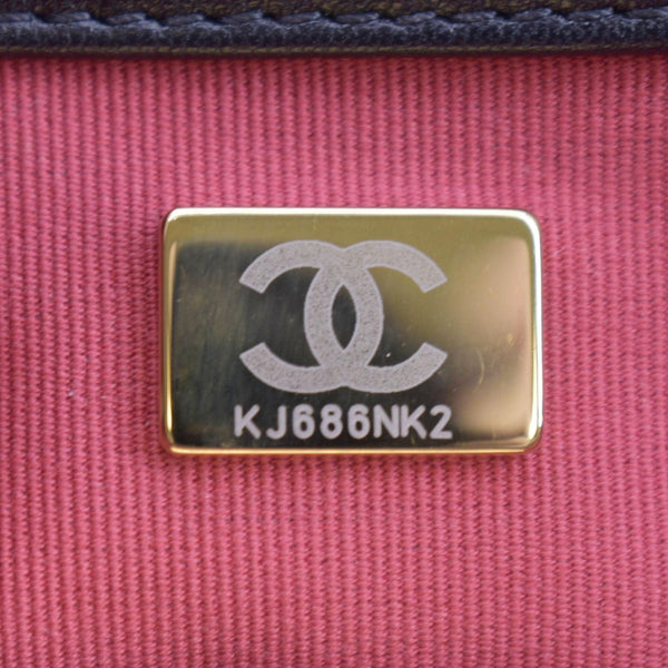 CHANEL 19 Small Flap Quilted Lambskin Leather Shoulder Bag Black