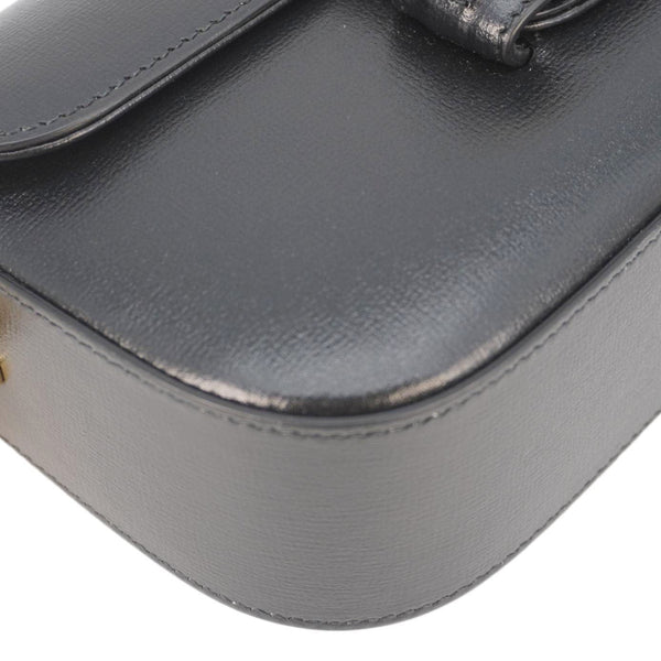 GUCCI Horsebit 1955 Small Leather Shoulder Bag Black 735178