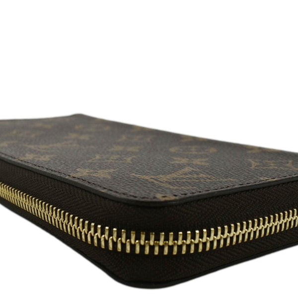 LOUIS VUITTON Zip Around Monogram Canvas Wallet Brown