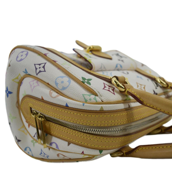 LOUIS VUITTON Priscilla Monogram Multicolore Canvas Satchel Bag White