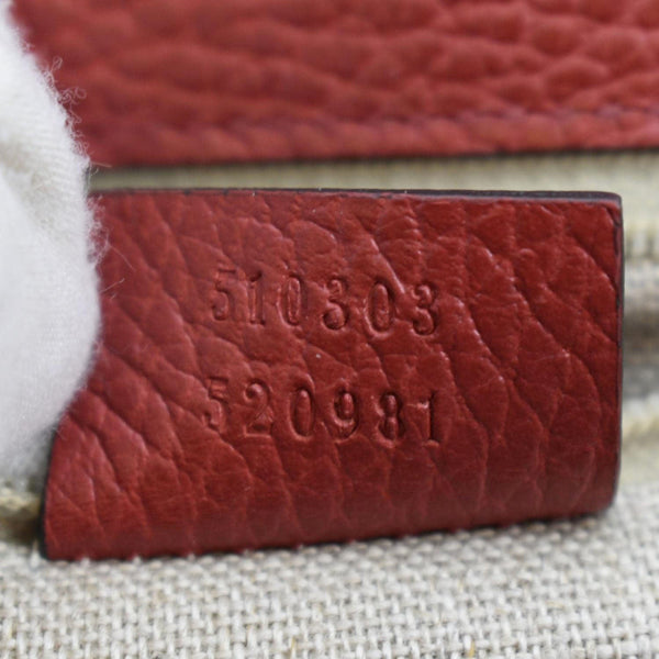 GUCCI Interlocking GG Calfskin Leather Crossbody Bag Red 510303