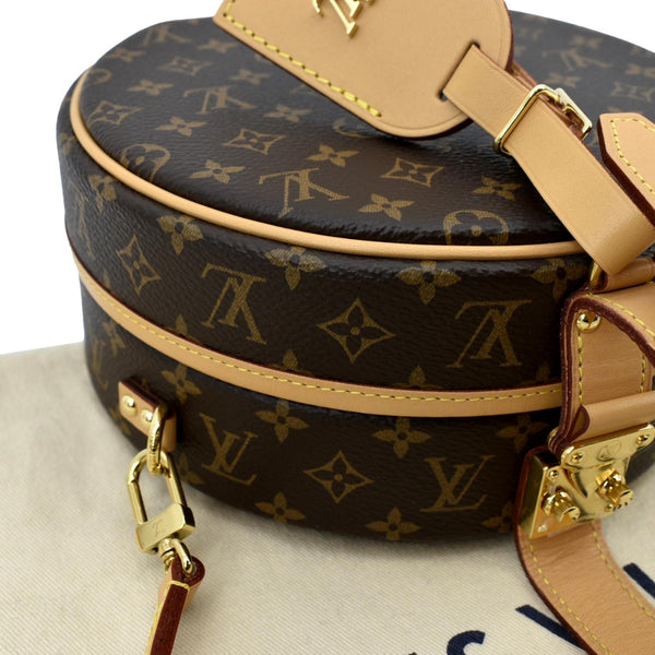 LOUIS VUITTON Petite Boite Chapeau Monogram Canvas Shoulder Bag Brown