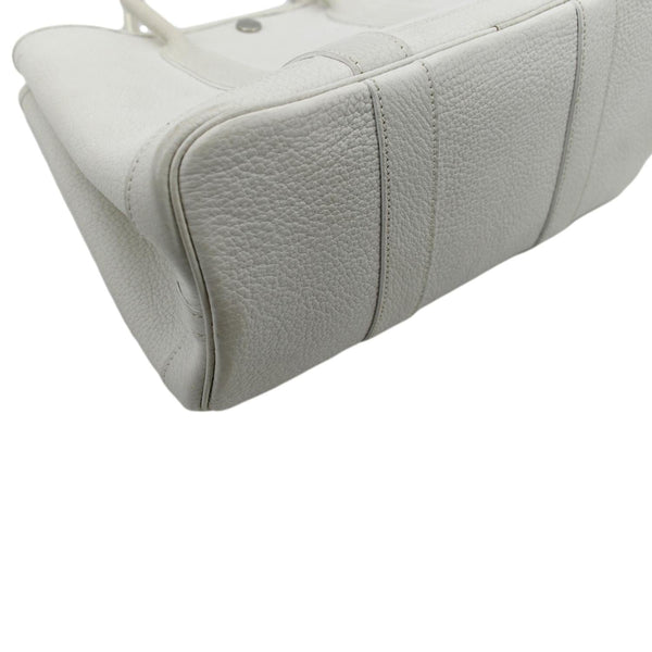 HERMES Garden Party Leather Tote Bag White