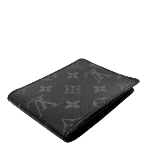 LOUIS VUITTON Monogram Eclipse Canvas Multiple Mens Wallet Black/Grey