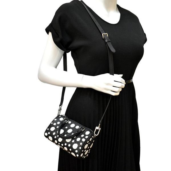 LV x YK Nano Speedy Monogram Empreinte Leather Shoulder Bag