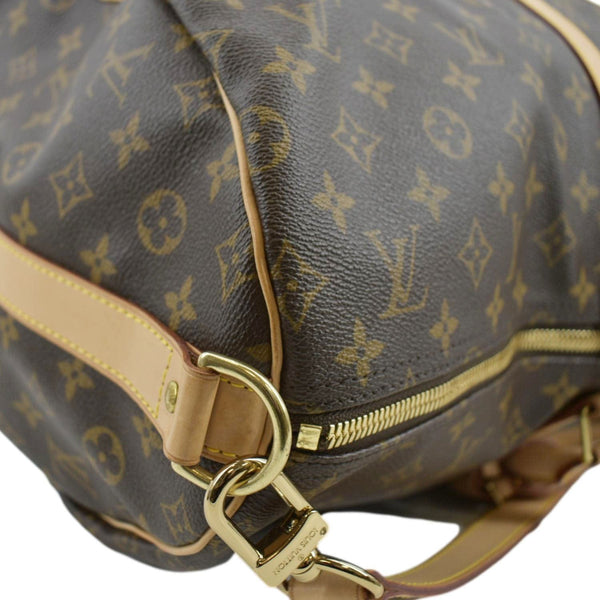 LOUIS VUITTON Keepall Bandouliere 55 Monogram Canvas Travel Bag Brown