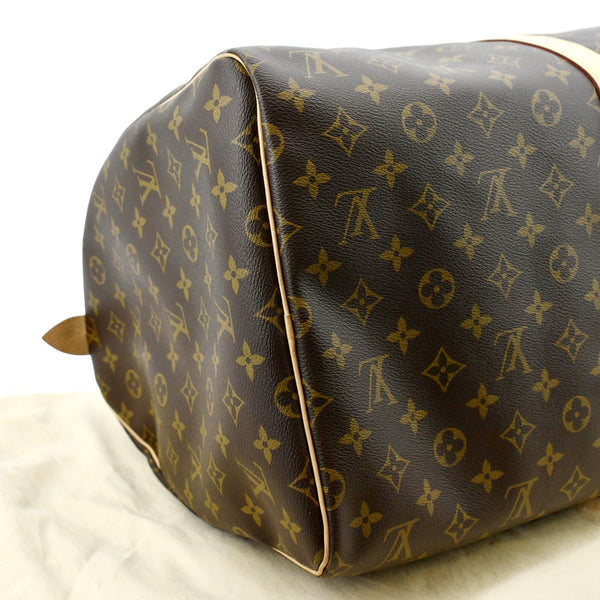 LOUIS VUITTON Keepall 55 Monogram Canvas Bostan Bag Brown