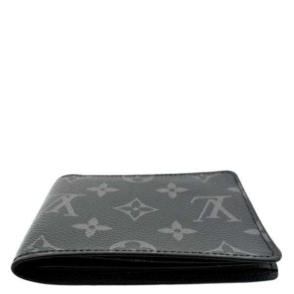 LOUIS VUITTON Monogram Eclipse Canvas Multiple Mens Wallet Black/Grey