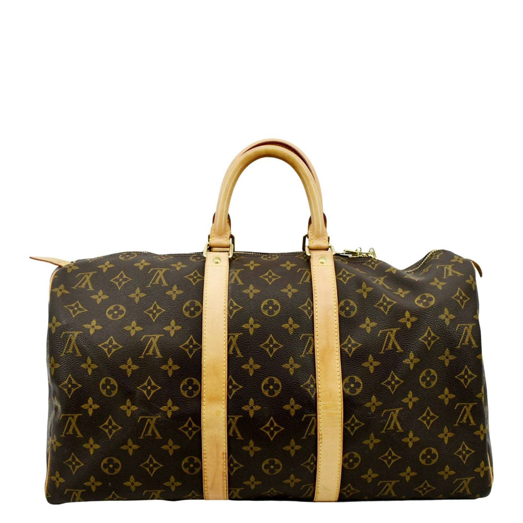 Louis Vuitton Womens Canvas Keepall 45 Monogram Travel Handbag Brown # -  Shop Linda's Stuff