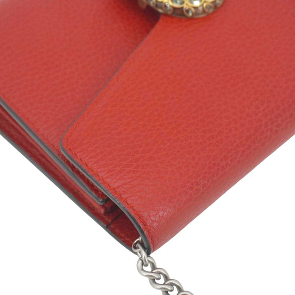 GUCCI Dionysus Mini Calfskin Leather Wallet on Chain Red 401231